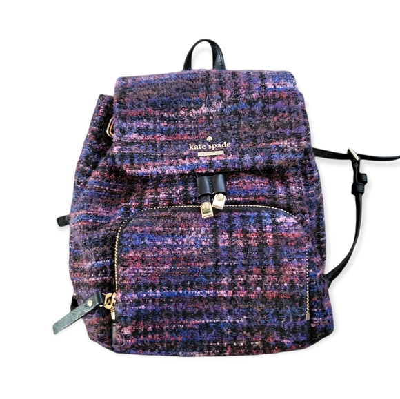 Kate Spade Emerson Tweed Jessa Backpack Purse - Picture 11 of 12